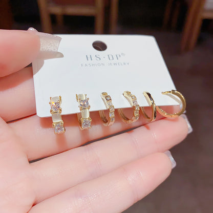 貓眼石方形耳扣－商品主圖｜https://igowo.tw/