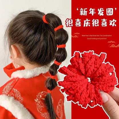 紅色簡約髮圈－商品主圖｜https://igowo.tw/