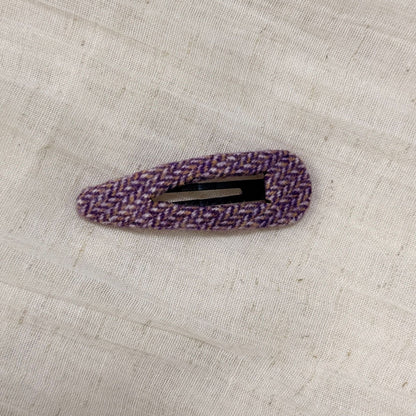 紫色布面三角形髮夾