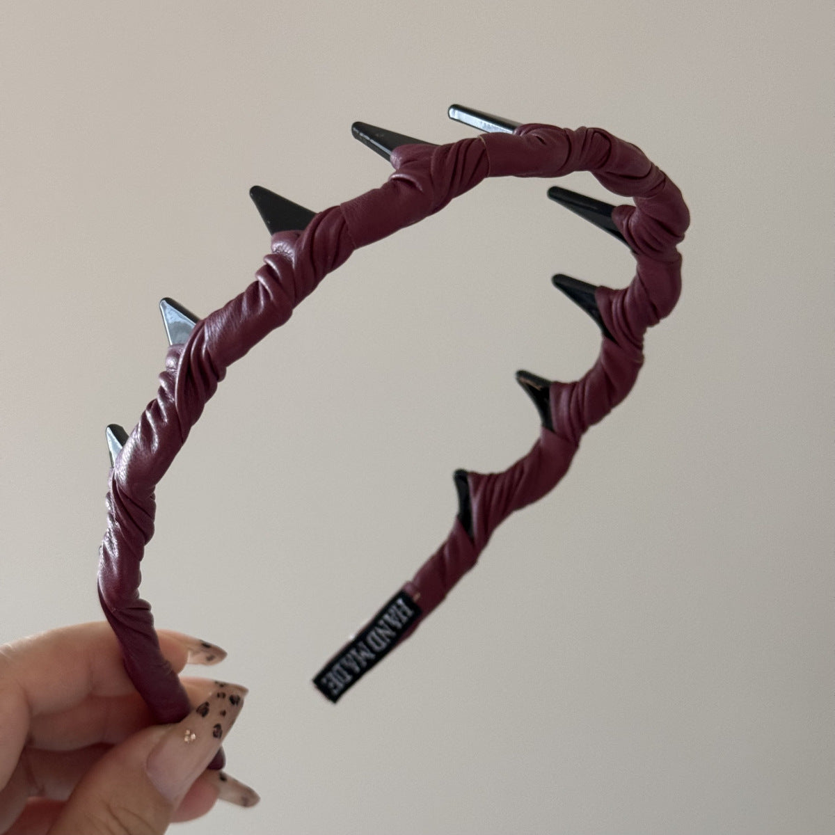 皮革一字纏繞鯊魚夾