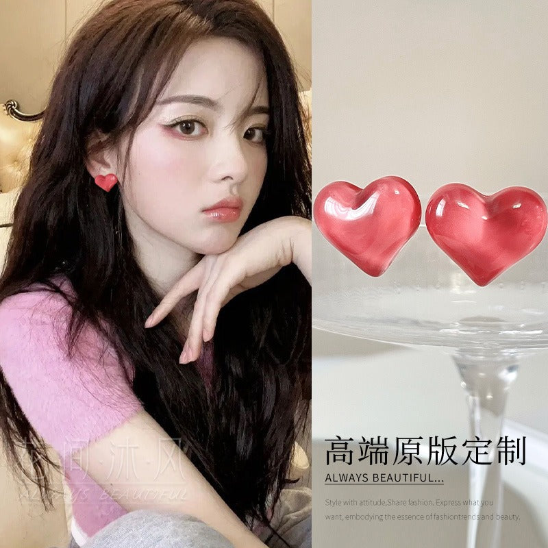 愛心簡約耳環