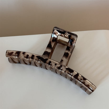 豹紋復古鯊魚夾