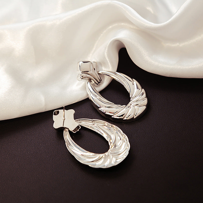 金屬幾何誇張復古耳環
