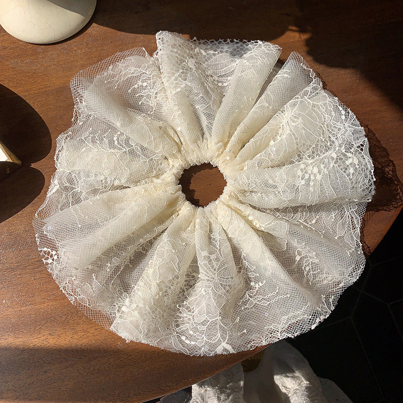 蕾絲大腸圈髮圈－商品主圖｜https://igowo.tw/