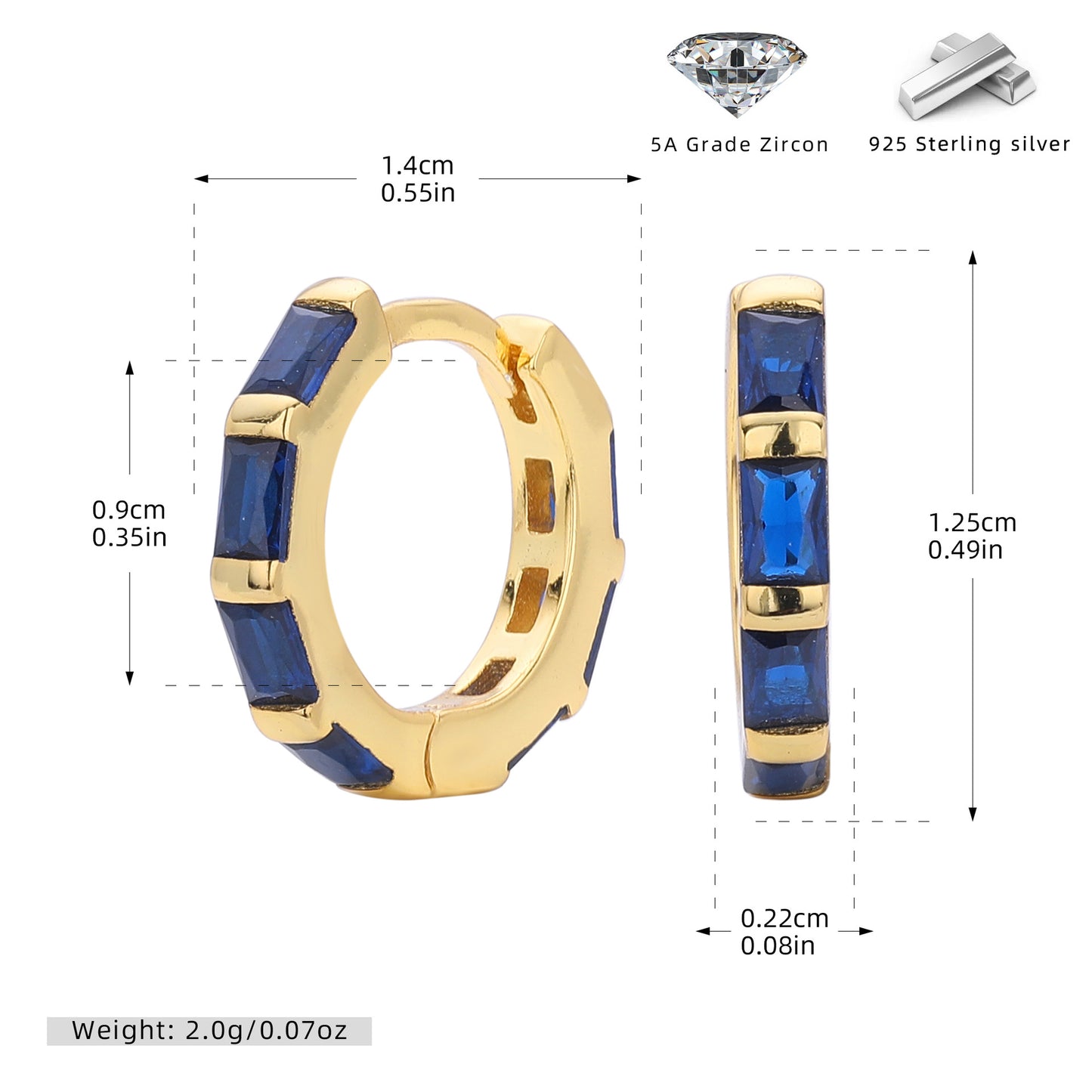 S925 新款耳環時尚多色方鋯圓形耳飾輕奢小眾高級感飾品
