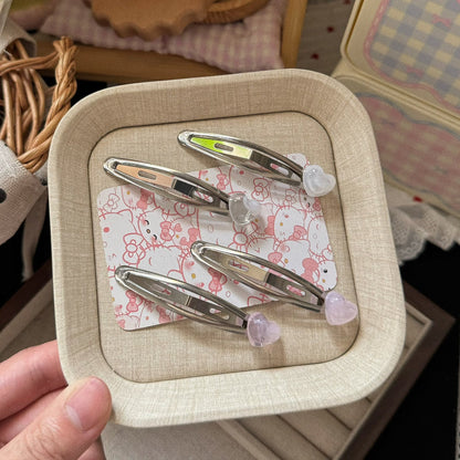 粉色愛心髮夾－商品主圖｜https://igowo.tw/