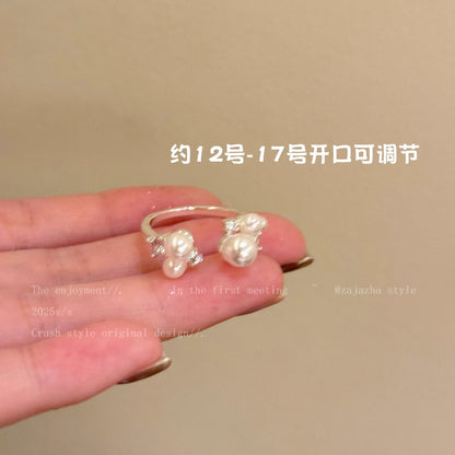 珍珠多層可調式戒指