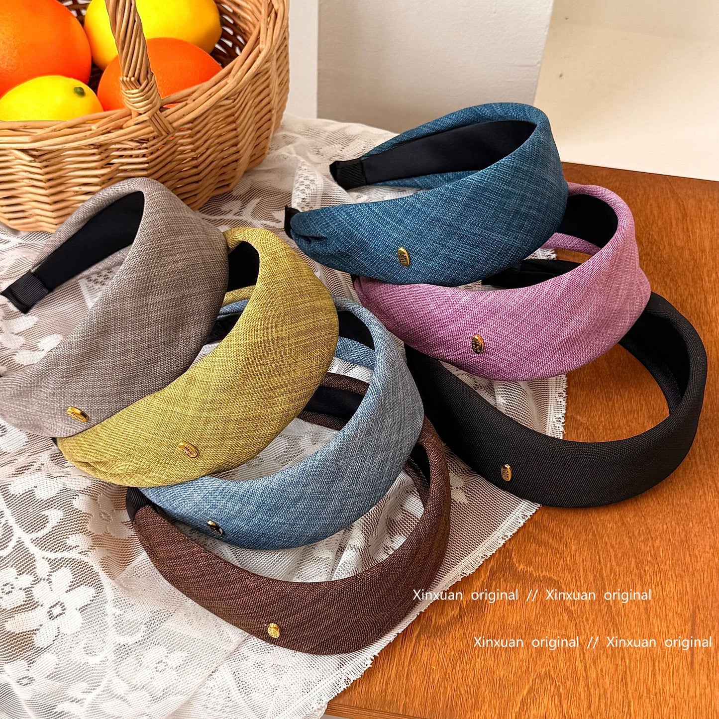格紋復古髮箍－商品主圖｜https://igowo.tw/