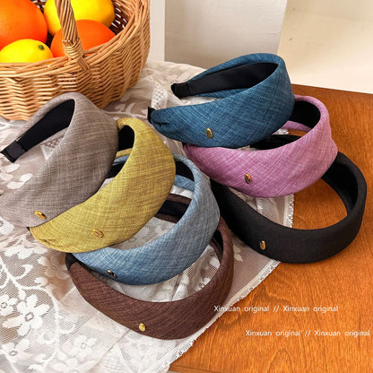 格紋復古髮箍－商品主圖｜https://igowo.tw/