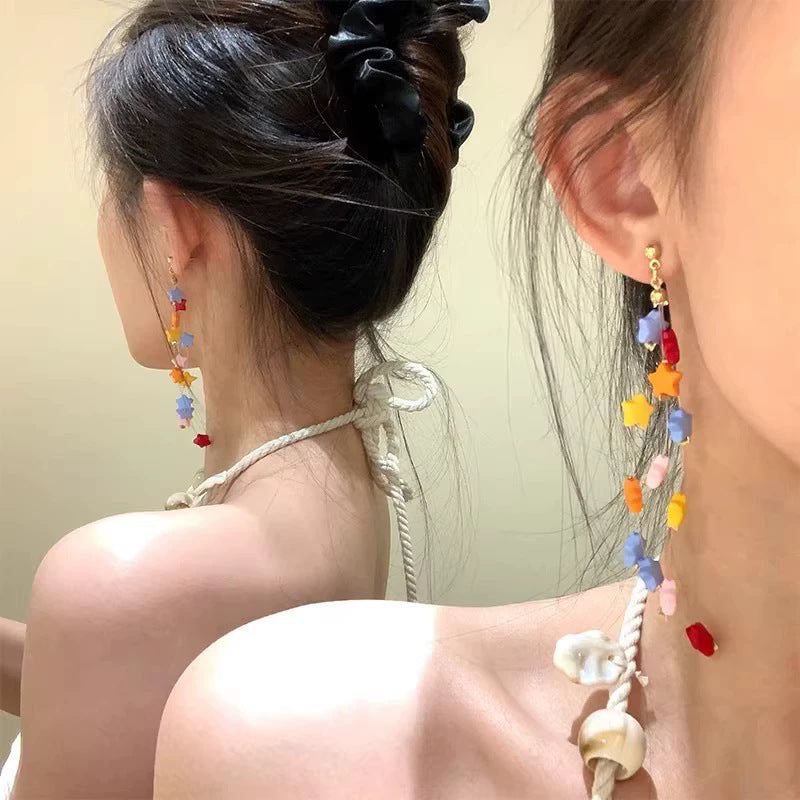 森系小清新花朵耳環