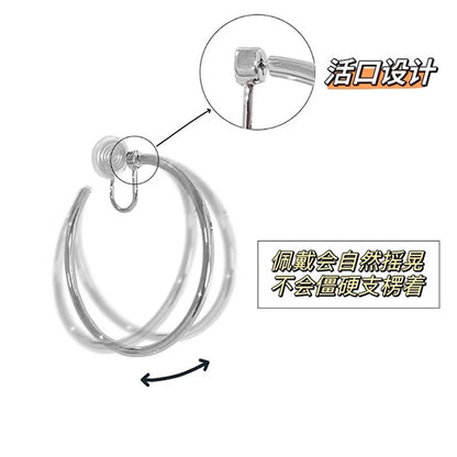 素圈簡約耳環－細節特寫2｜https://igowo.tw/