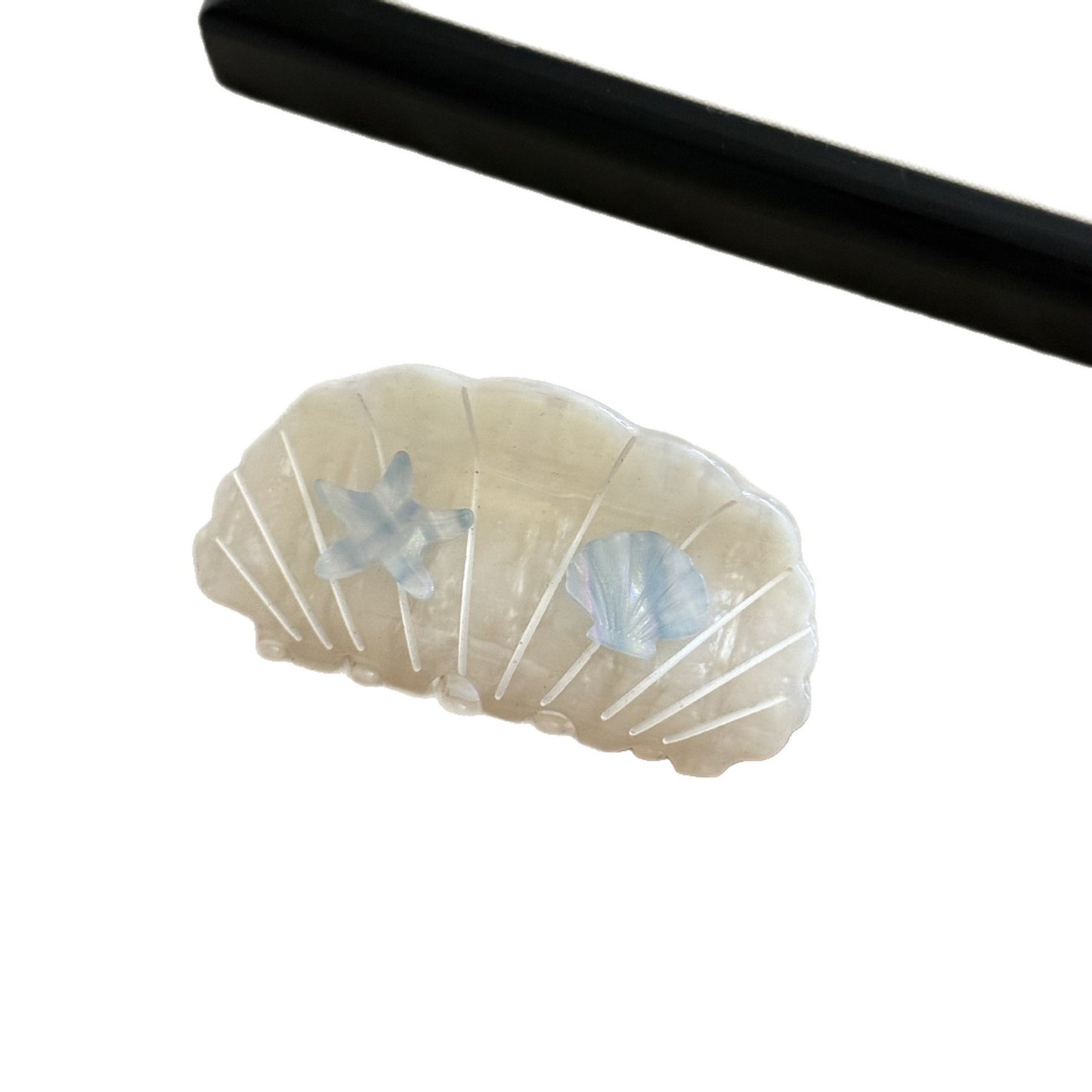 醋酸板材海星鯊魚夾－鯊魚款細節｜https://igowo.tw/