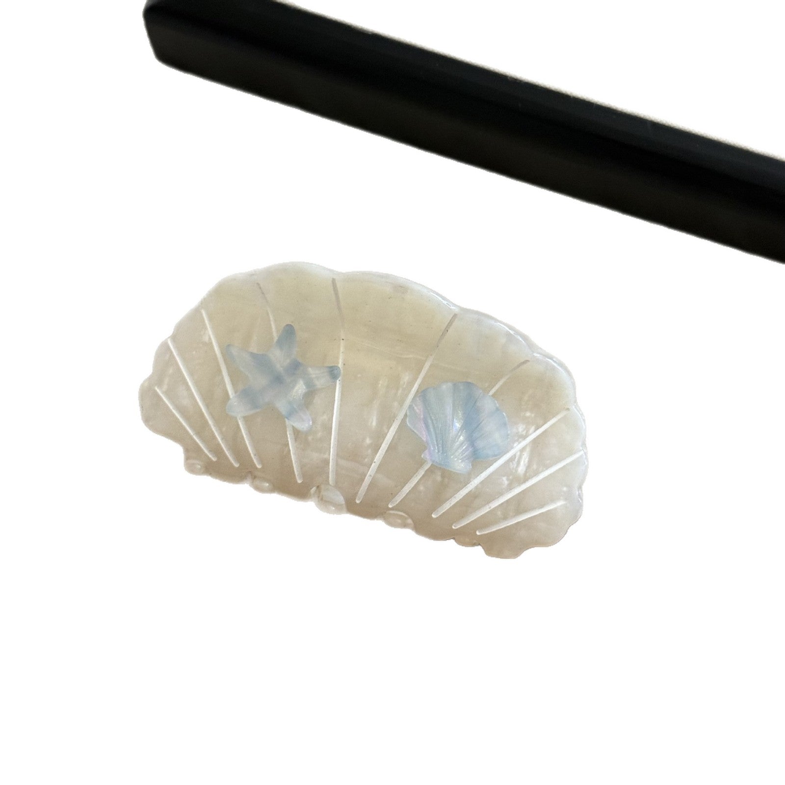 醋酸板材海星鯊魚夾－鯊魚款細節｜https://igowo.tw/