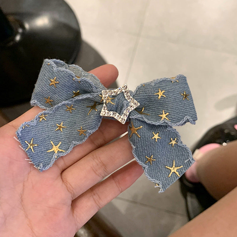 鋯石蝴蝶結復古髮夾