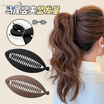 橢圓簡約髮夾－商品主圖｜https://igowo.tw/