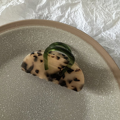 豹紋簡約鯊魚夾