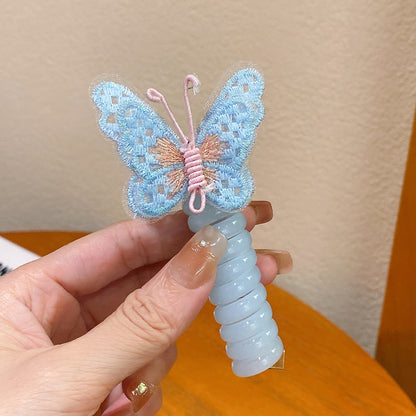 蝴蝶刺繡髮圈