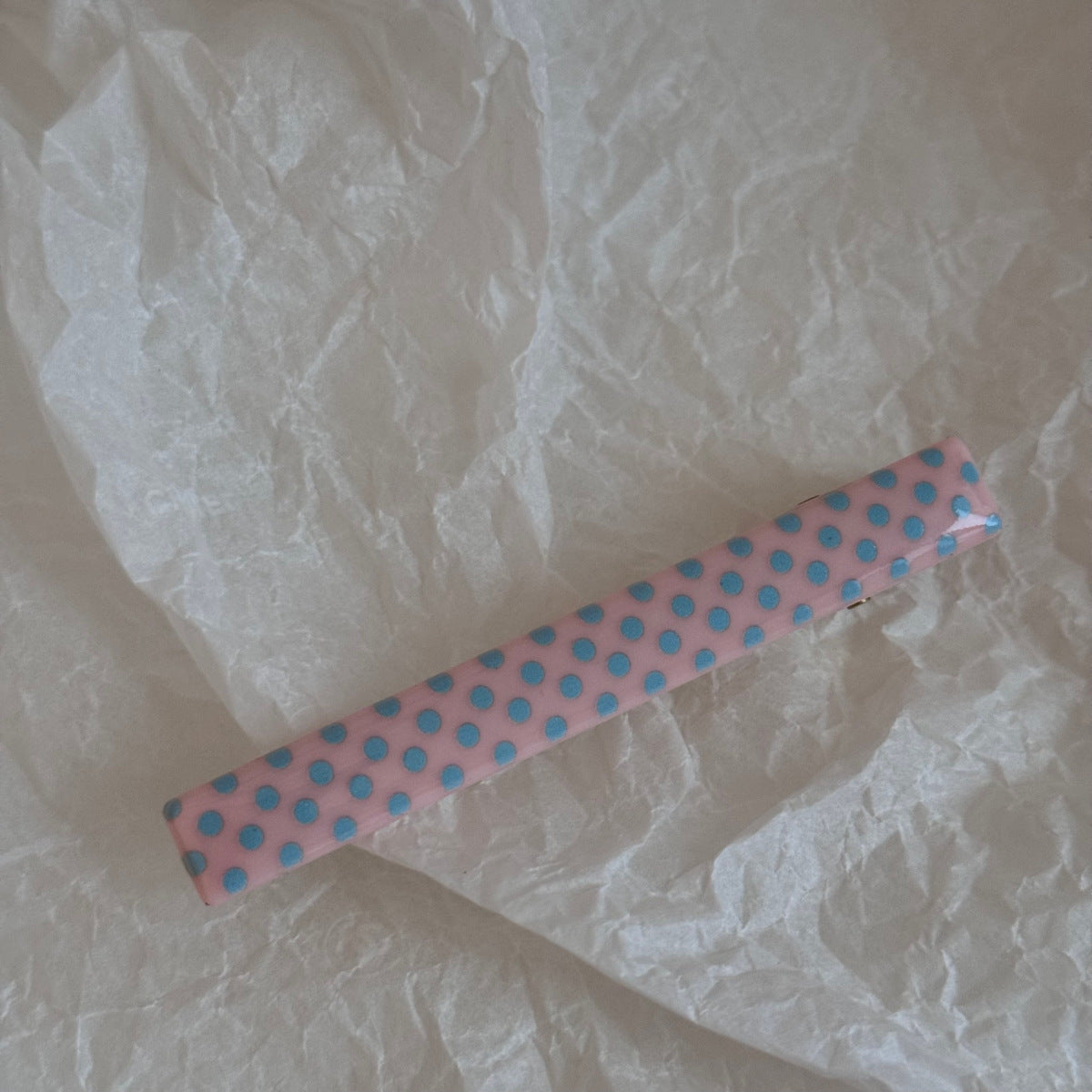 波點一字小巧簡約髮夾