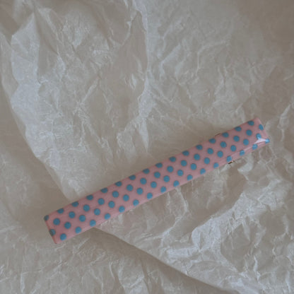 波點一字小巧簡約髮夾