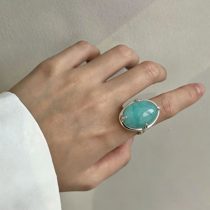 綠色水晶可調式戒指