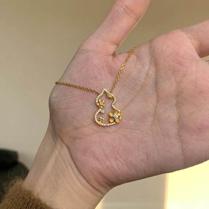 葫蘆花朵復古簡約項鍊－商品主圖｜https://igowo.tw/