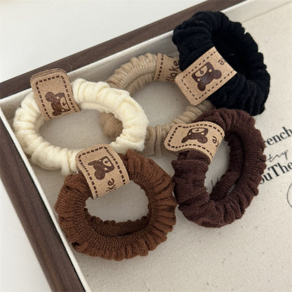 彈力繩小熊簡約髮圈－細節特寫1｜https://igowo.tw/