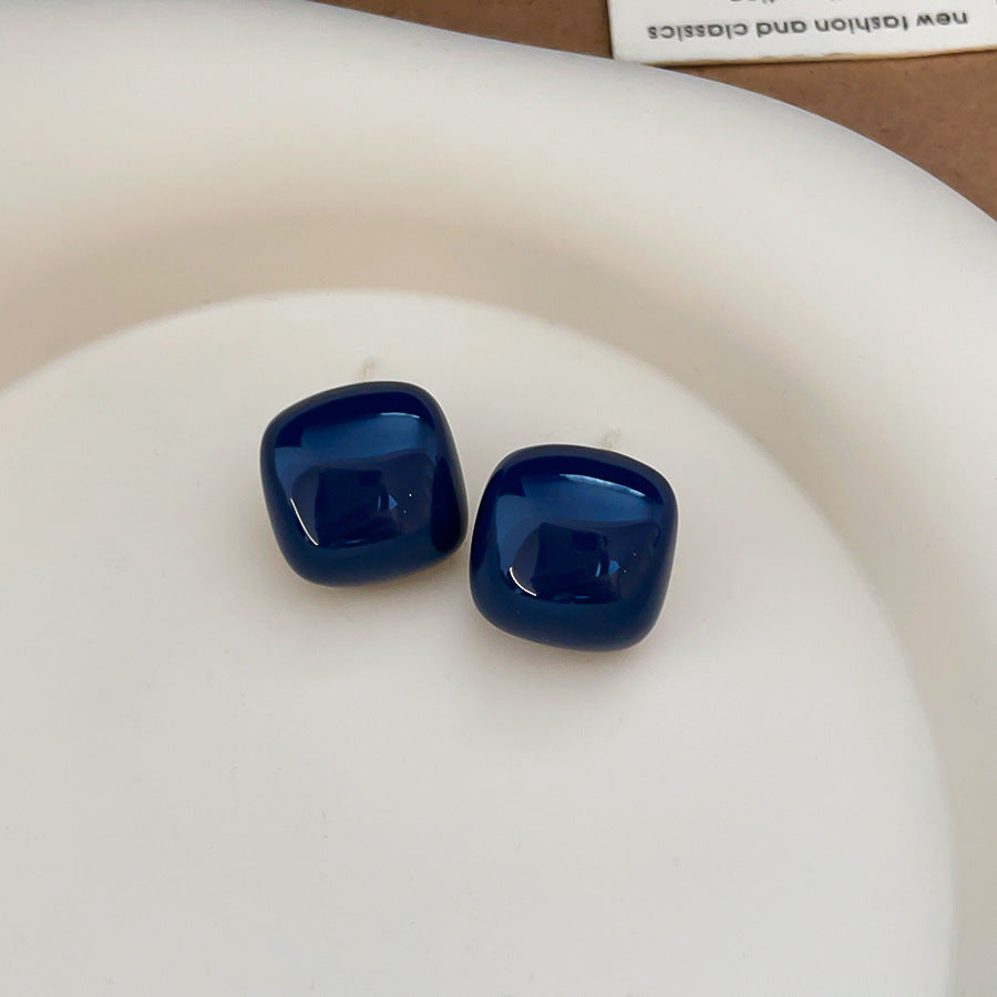 繽紛琺瑯銀針簡約耳釘