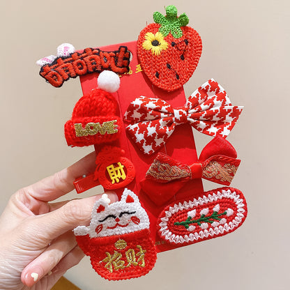 絨面蝴蝶結復古髮夾－細節特寫69｜https://igowo.tw/