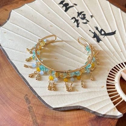 新中式流蘇開口手鐲女民族風古風復古高級感手環輕奢小眾精致手飾