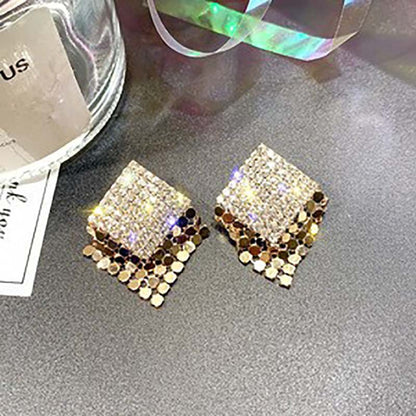 銀針彩光大珍珠幾何耳環韓國簡約法式氣質網紅耳釘日常百搭耳飾女