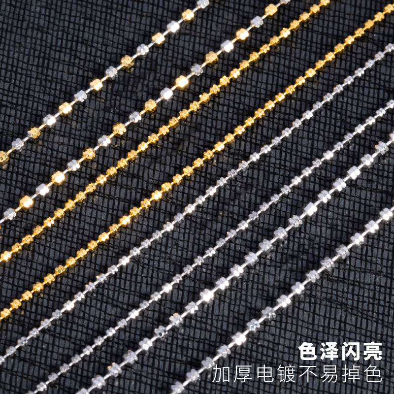 鋯石圓珠可調式項鍊－第二視角實拍｜https://igowo.tw/