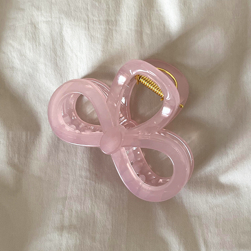 粉色簡約髮夾