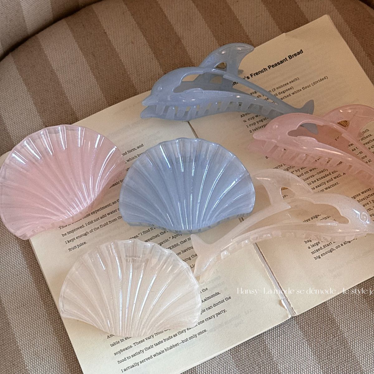 貝殼簡約鯊魚夾－商品主圖｜https://igowo.tw/