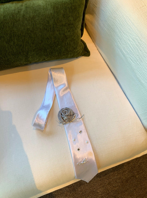 蝴蝶結花朵項鍊