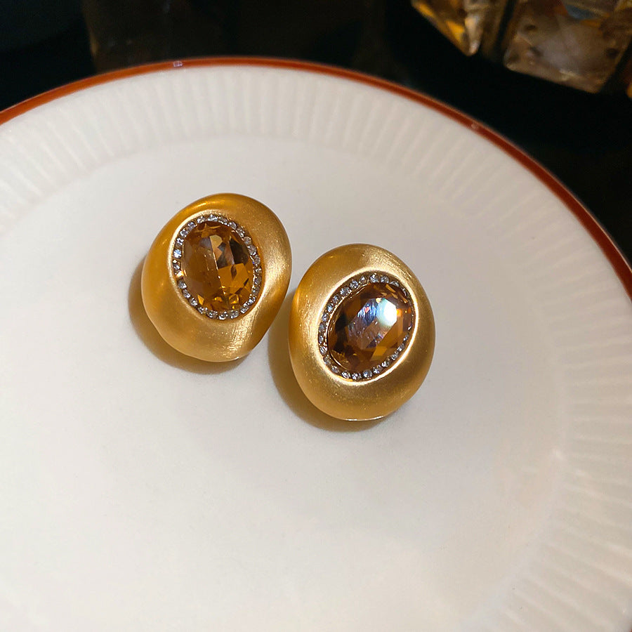 珍珠鑲鑽復古耳環－細節特寫22｜https://igowo.tw/