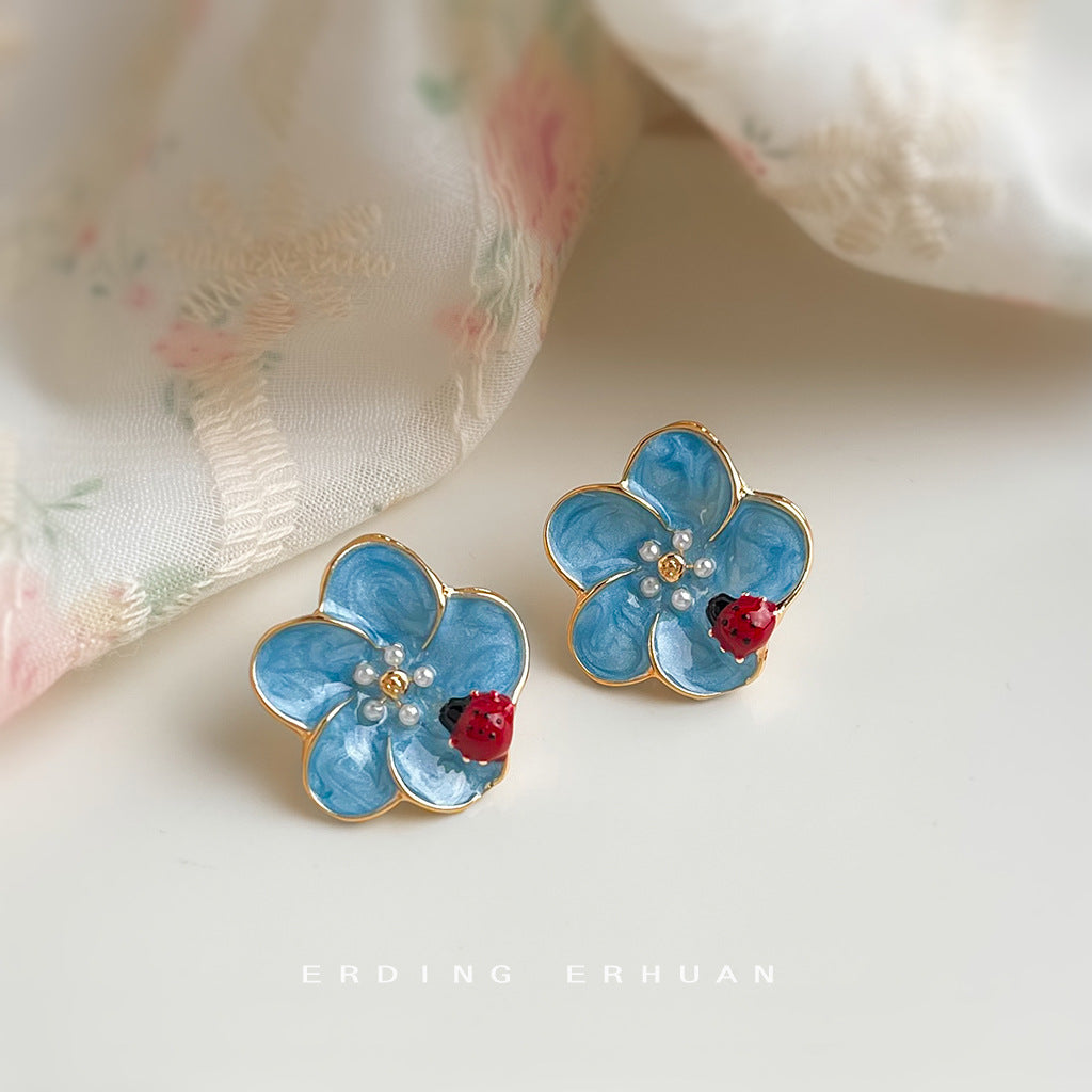 琺瑯花朵耳環－商品主圖｜https://igowo.tw/
