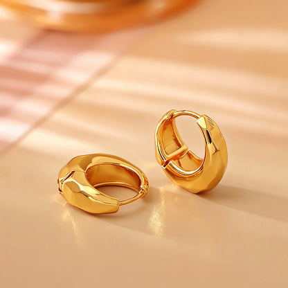 金色不規則簡約耳環－商品主圖｜https://igowo.tw/