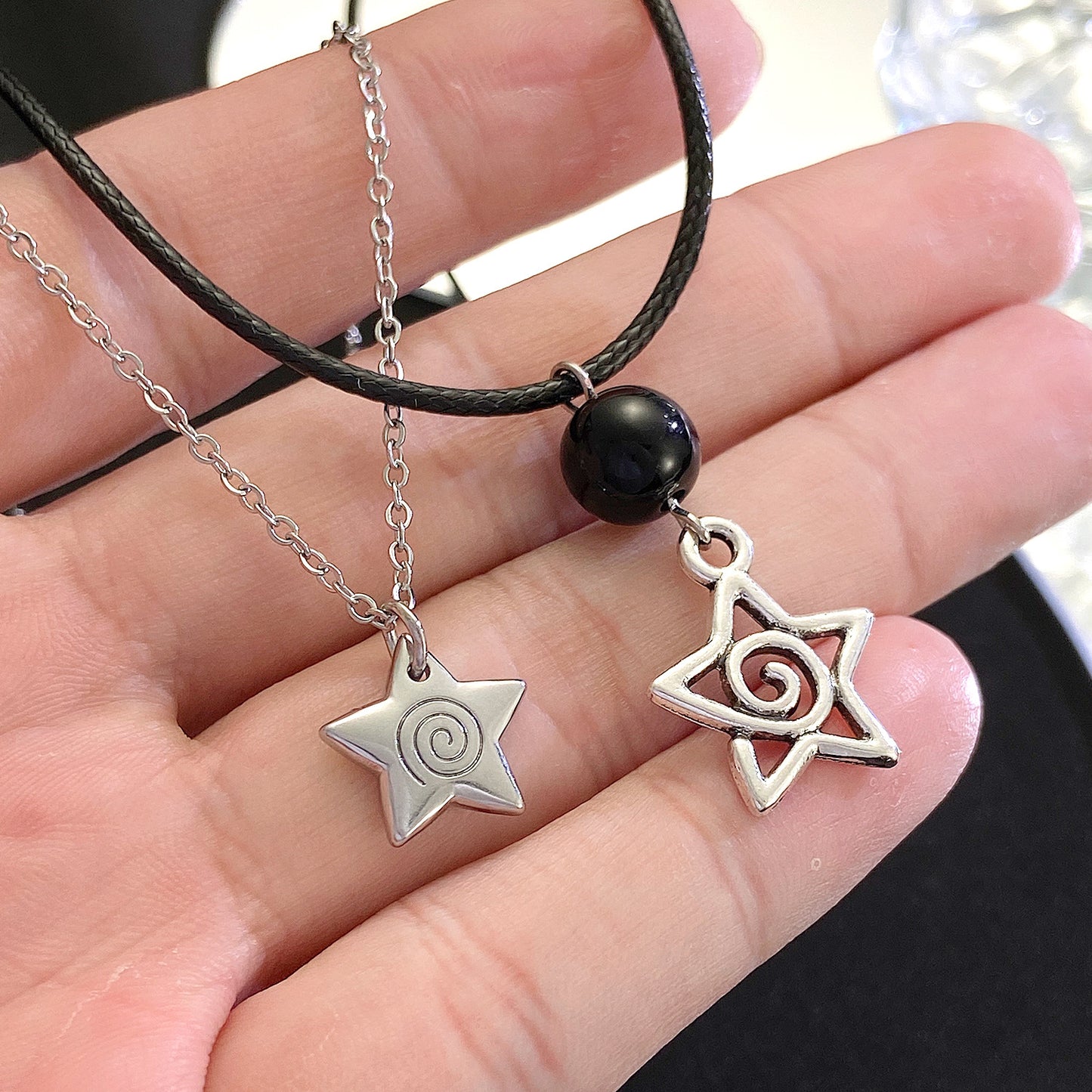 星星扭紋流蘇簡約項鍊－商品主圖｜https://igowo.tw/