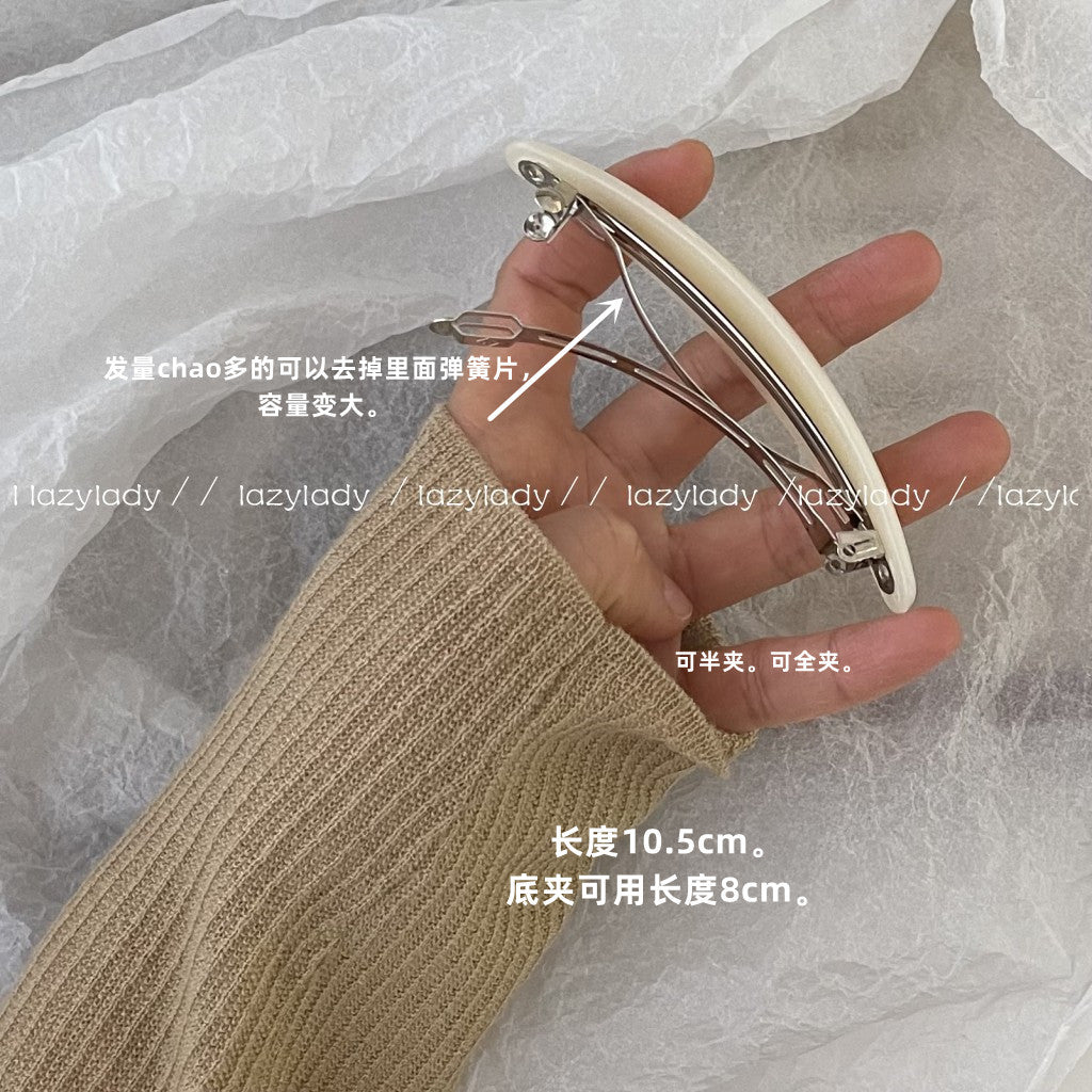 復古簡約髮夾－深灰款細節｜https://igowo.tw/