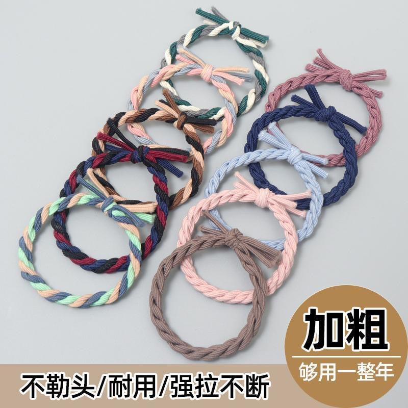 彈力繩扭紋編織髮圈－商品主圖｜https://igowo.tw/