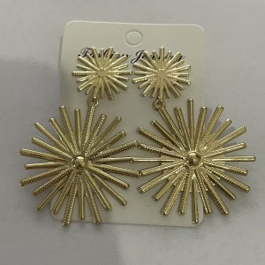 太陽花扇形流蘇耳環
