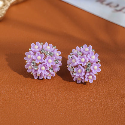 S925紫色耳釘
