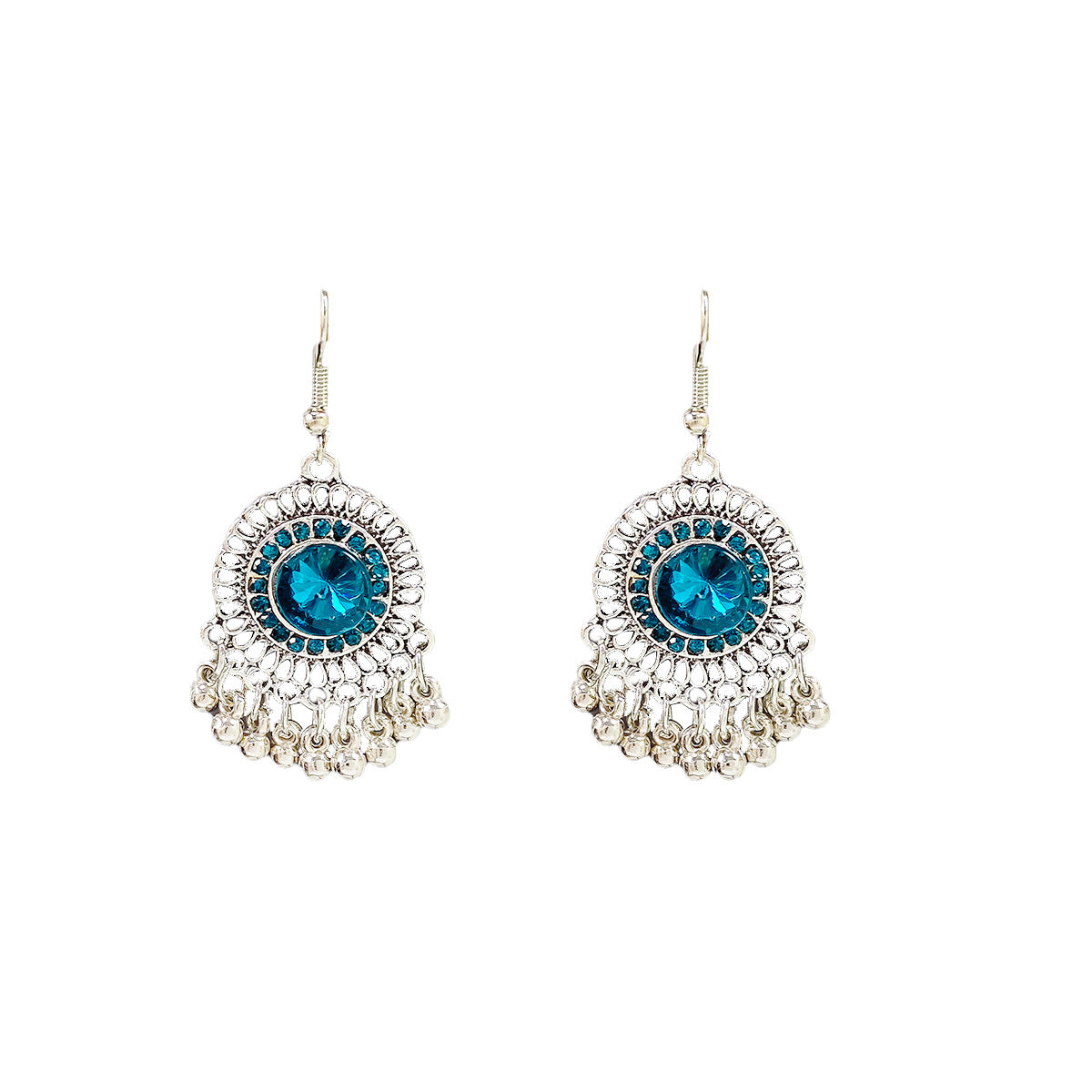 串珠幾何流蘇復古耳環－36/ 彩色款細節｜https://igowo.tw/