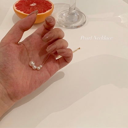 珍珠鈦鋼墜飾項鍊