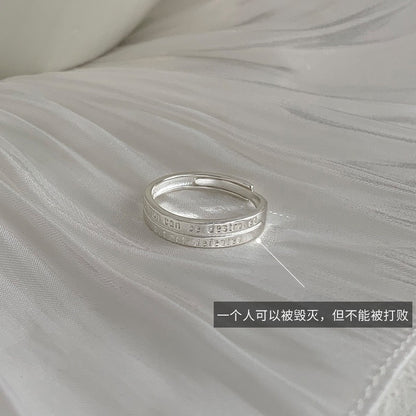 鋯石星星拉絲復古戒指－細節特寫52｜https://igowo.tw/