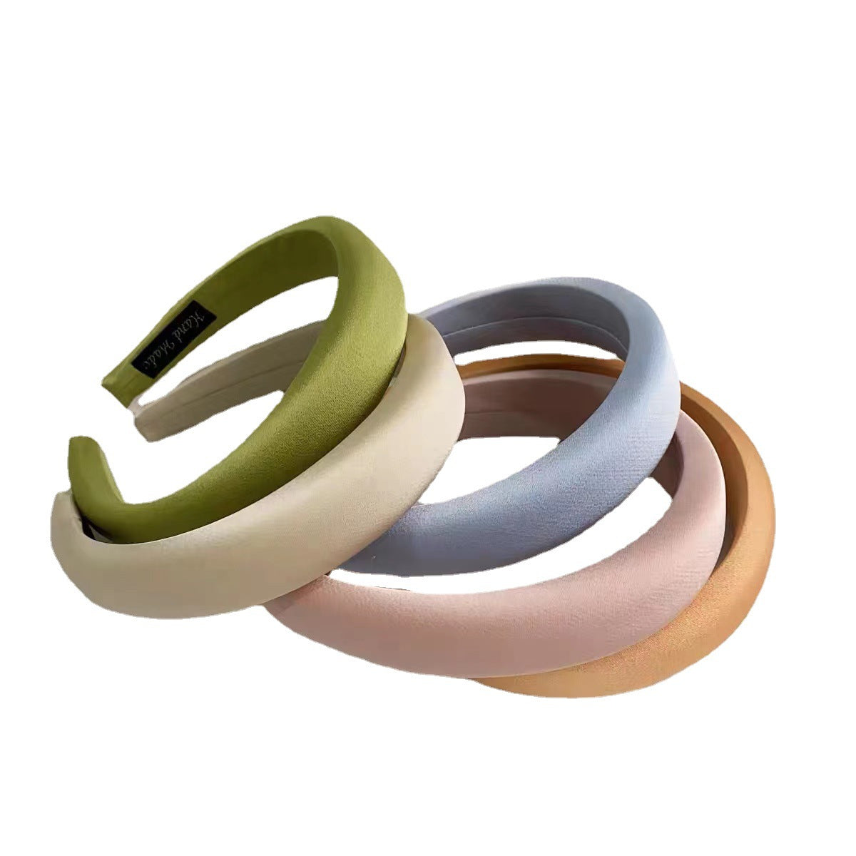 綠色簡約髮箍－橘粉.款細節｜https://igowo.tw/