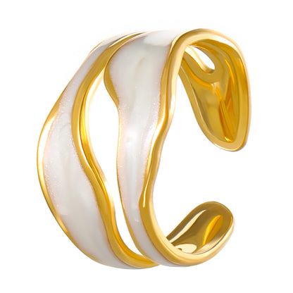 不鏽鋼不規則戒指－細節特寫8｜https://igowo.tw/
