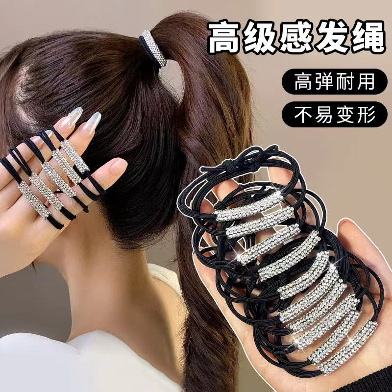 彈力繩鋯石髮圈－商品主圖｜https://igowo.tw/