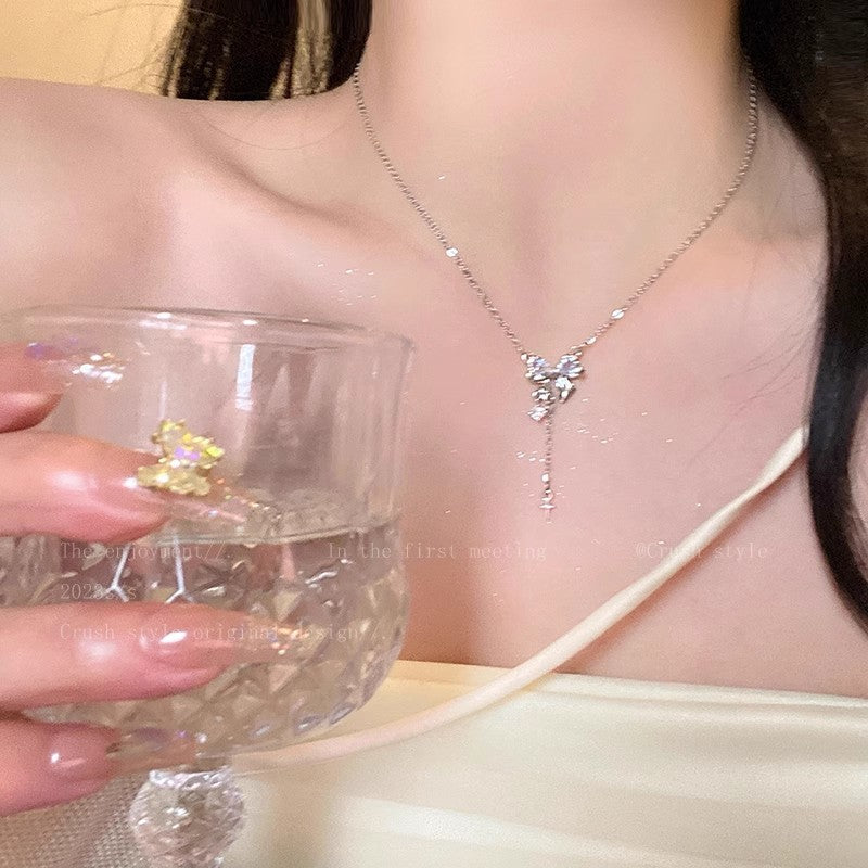 蝴蝶結流蘇項鍊