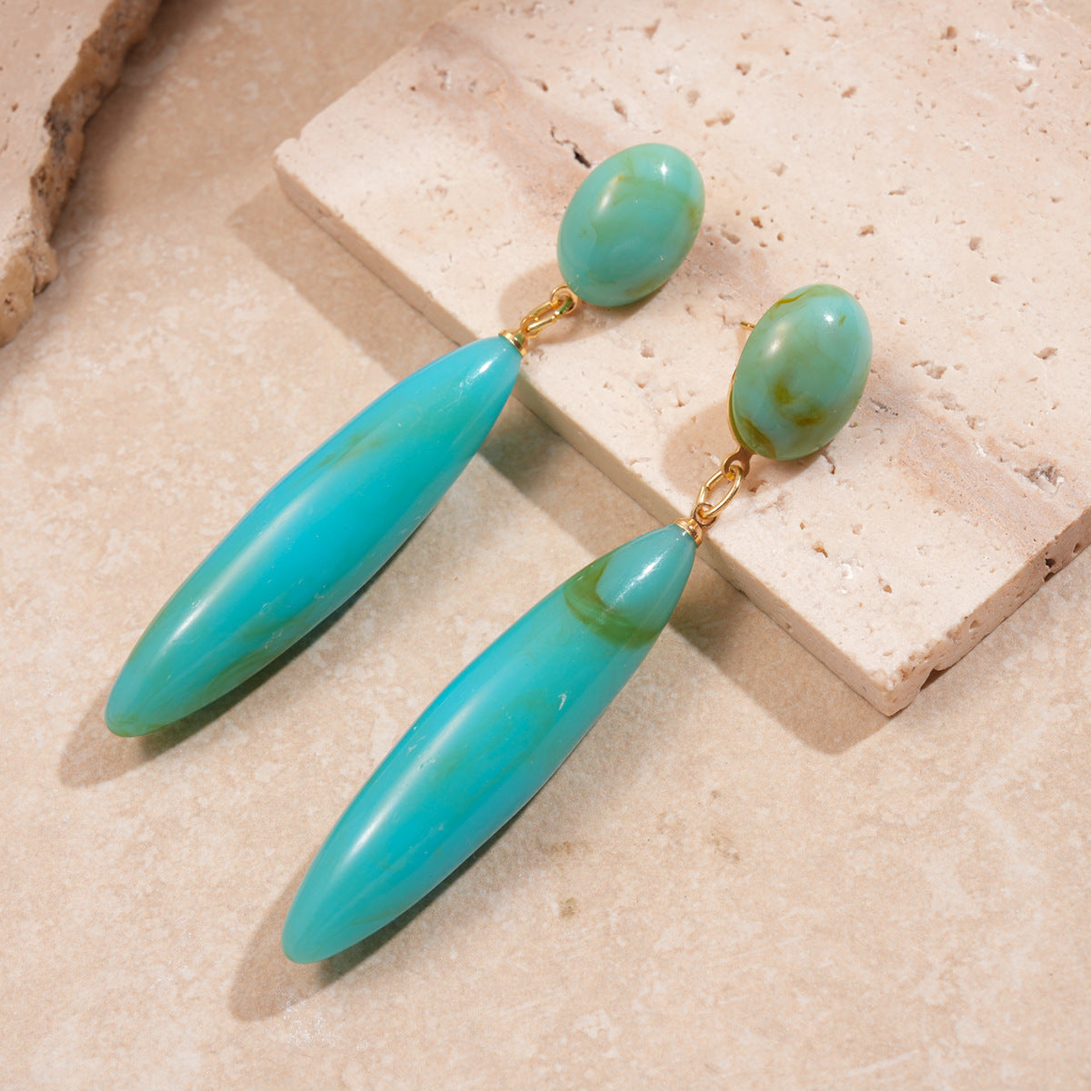 樹脂銀針花朵流蘇耳環－47#銀針-白色款細節32｜https://igowo.tw/